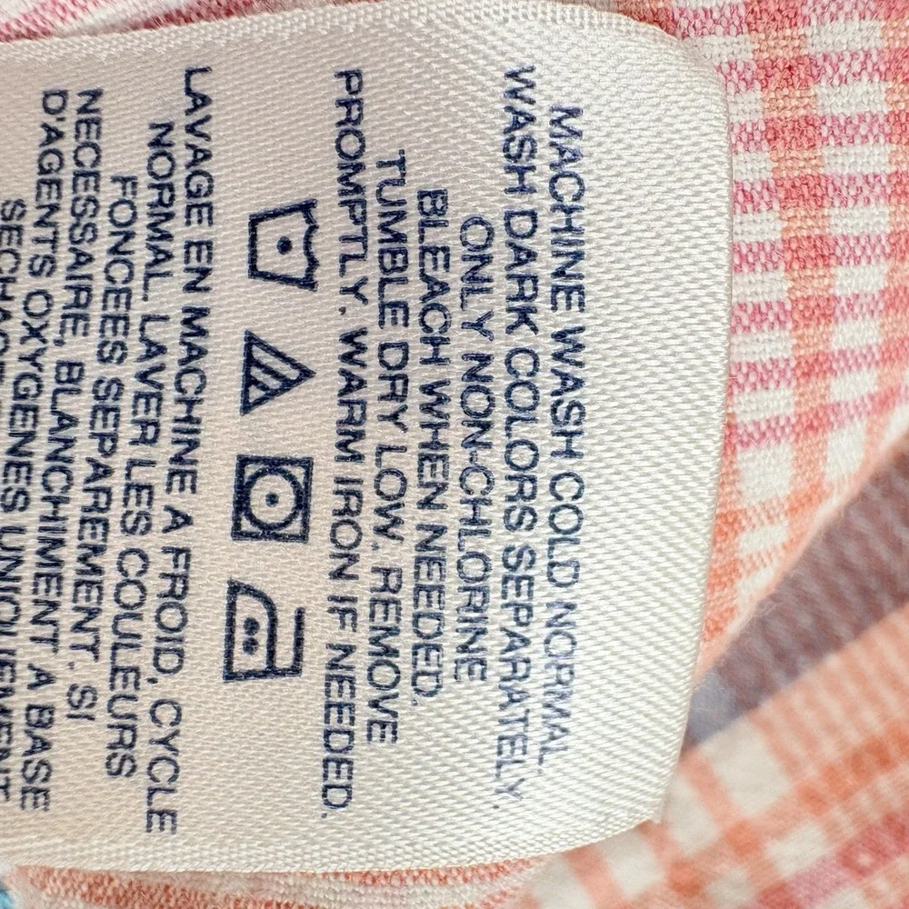 Lands' End Dress Girls 8 Pink Plaid Smocked Cottagecore Boho‎ Fairy Pockets